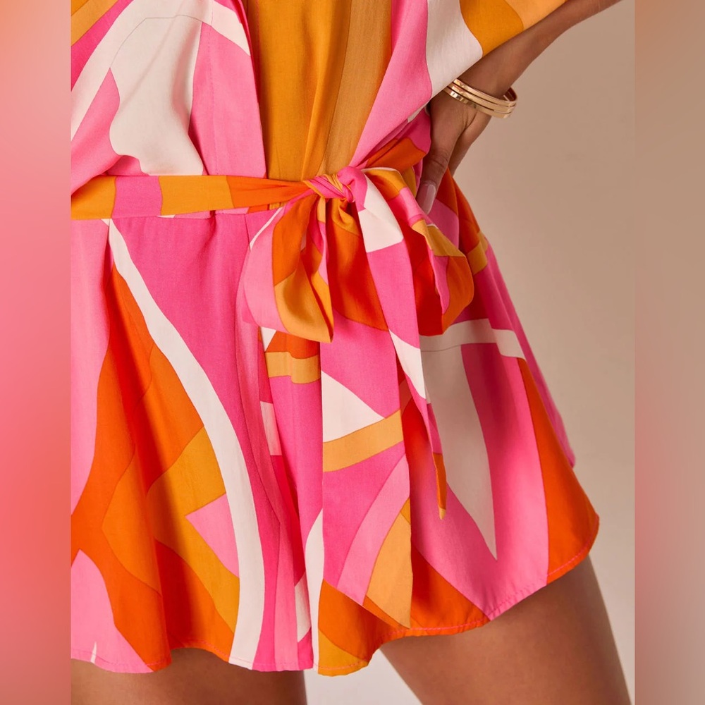 VICI Glow Hour Waist Tie Romper - Picture 6 of 12